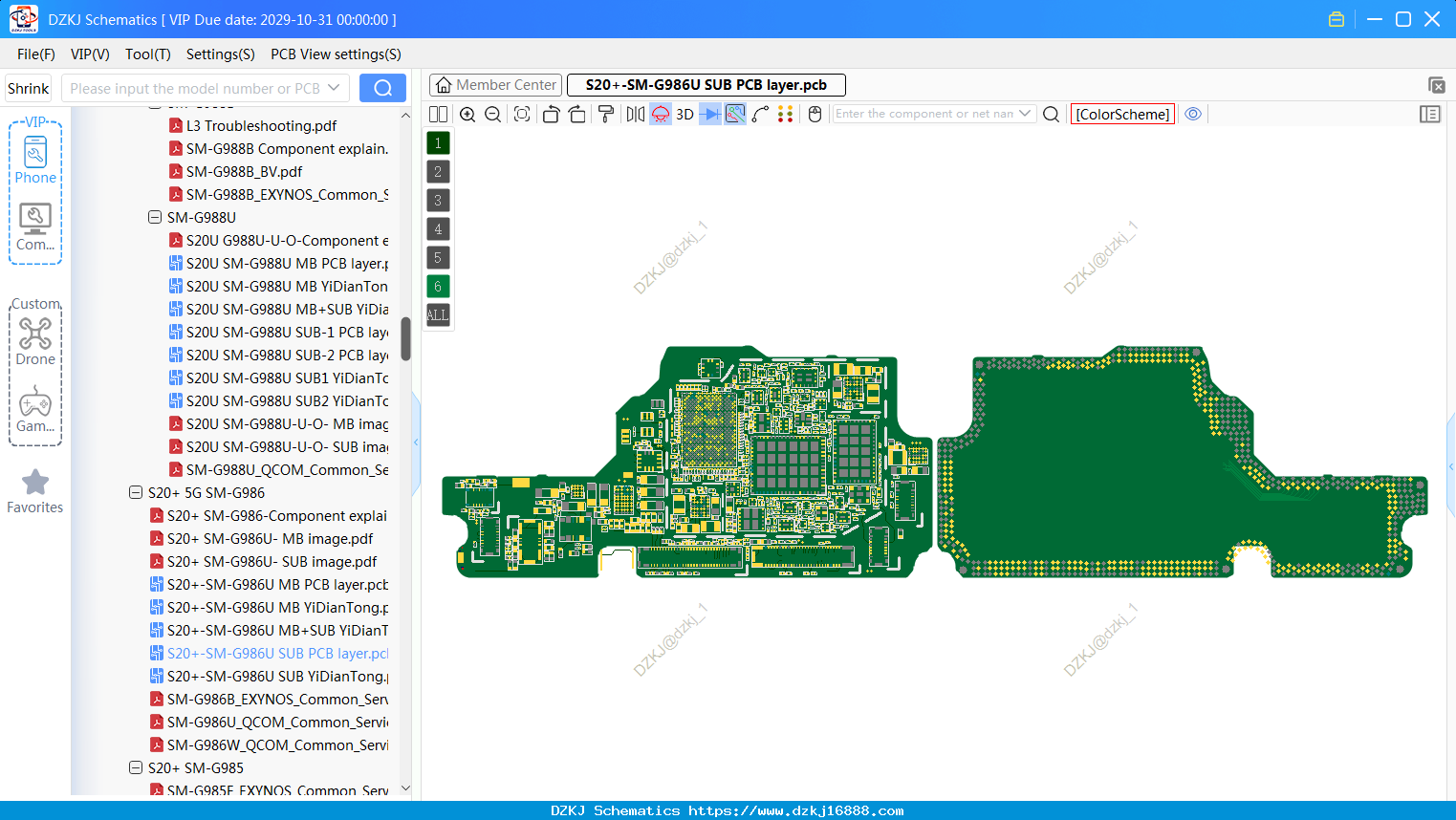 Samsung S20+-SM-G986U SUB PCB Layer